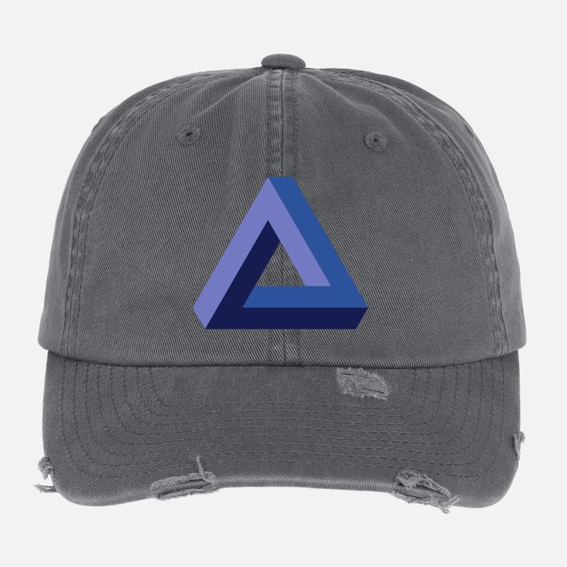 Optical illusion triangle Flexfit Vintage Destroyed Cap