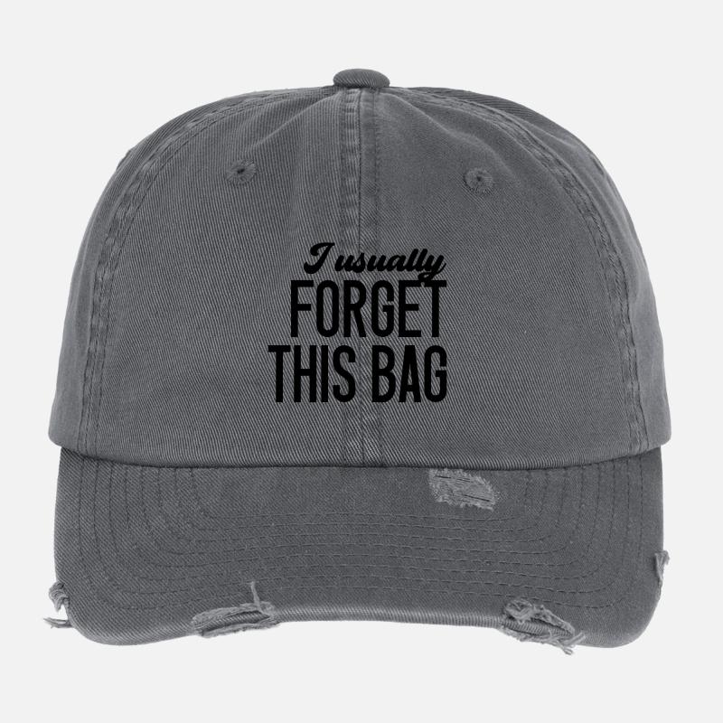 I Usually Forget This Bag Flexfit Vintage Destroyed Cap