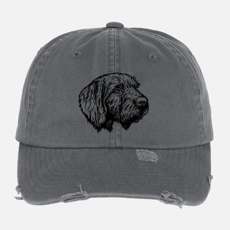 Pudelpointer Portrait Flexfit Vintage Destroyed Cap