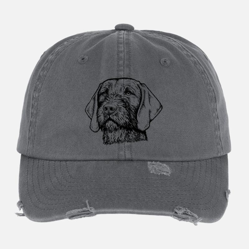 Magyar Viszla Drahthaar 01 s Flexfit Vintage Destroyed Cap