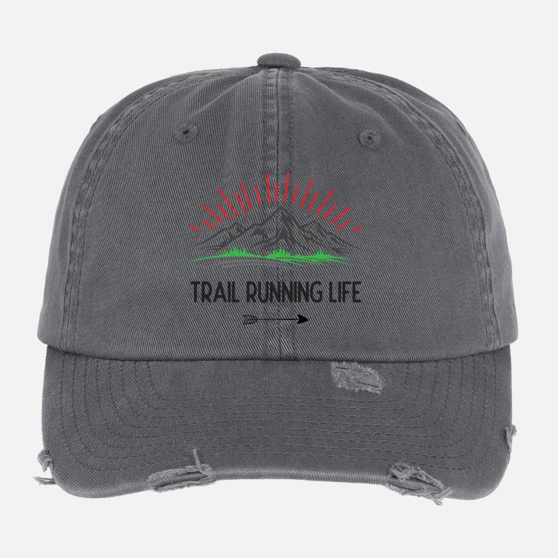 Vie de trail running Casquette vintage effet usé Flexfit
