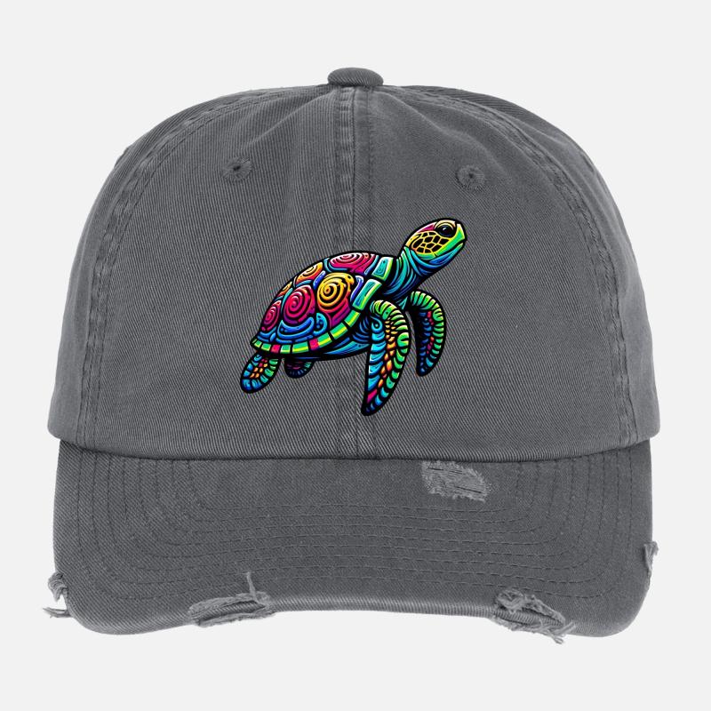 Sea turtle Flexfit Vintage Destroyed Cap