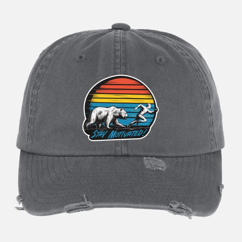 Stay Motivated Flexfit Vintage Destroyed Cap