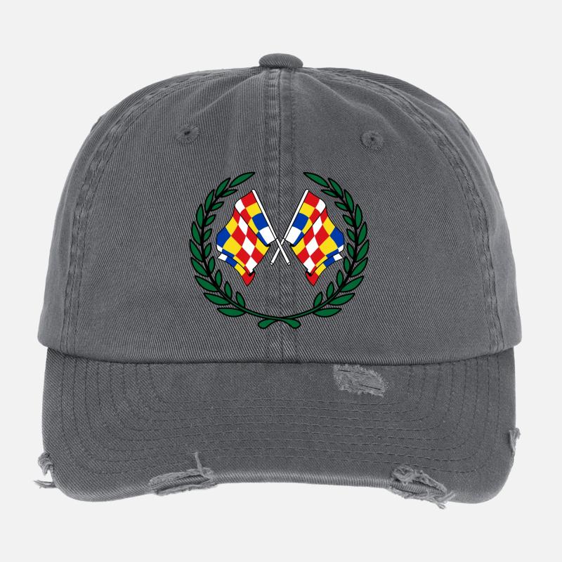 Drapeaux province d'Anvers Belgique couronne de laurier Casquette vintage effet usé Flexfit