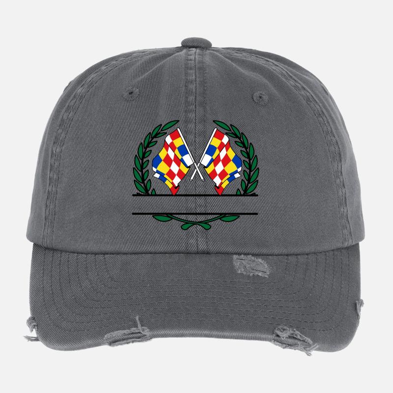 Drapeaux province d'Anvers Belgique couronne de laurier Casquette vintage effet usé Flexfit