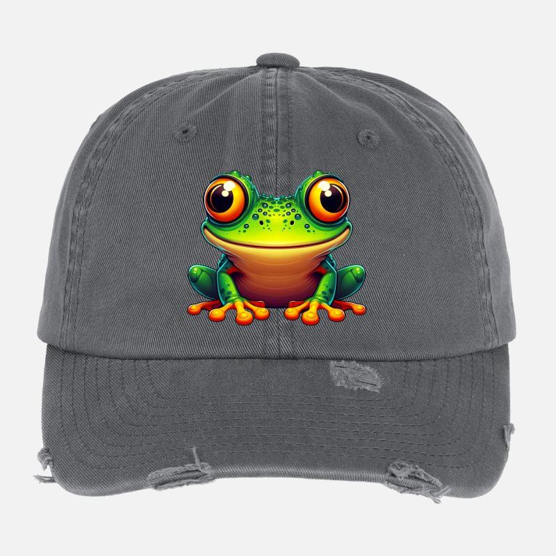 Grenouille Casquette vintage effet usé Flexfit