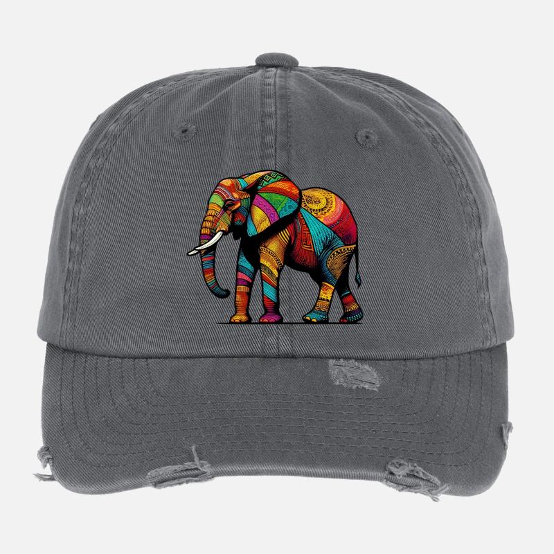 Elephant Flexfit Vintage Destroyed Cap