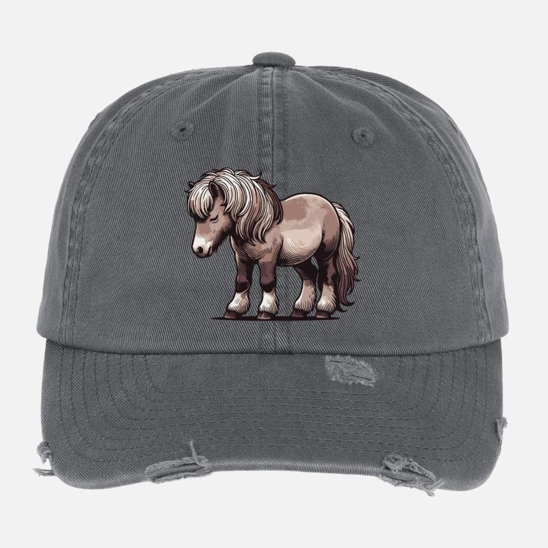 Poney Casquette vintage effet usé Flexfit