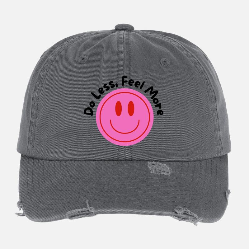 DO LESS-FEEL MORE Flexfit Vintage Destroyed Cap