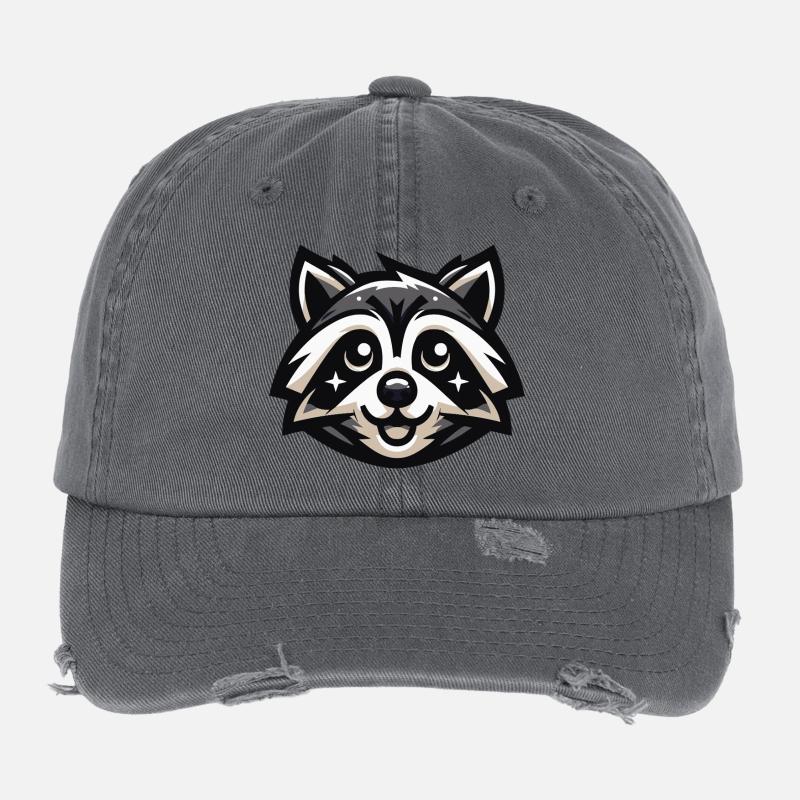 Waschbär Stareyes Flexfit Vintage Destroyed Cap