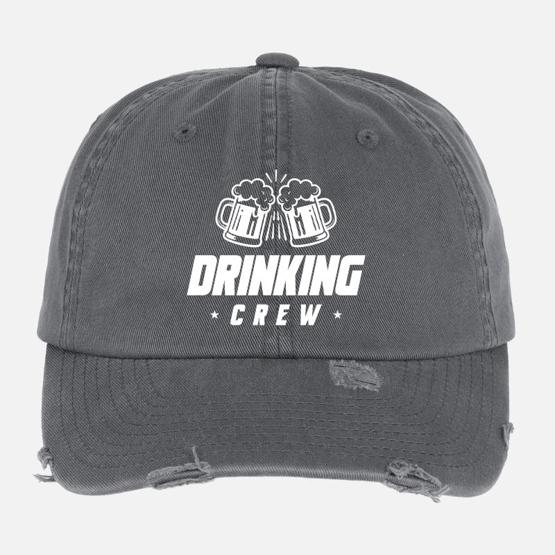 Drinking Crew Beer Flexfit Vintage Destroyed Cap