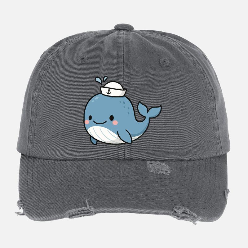 Bébé baleine Casquette vintage effet usé Flexfit