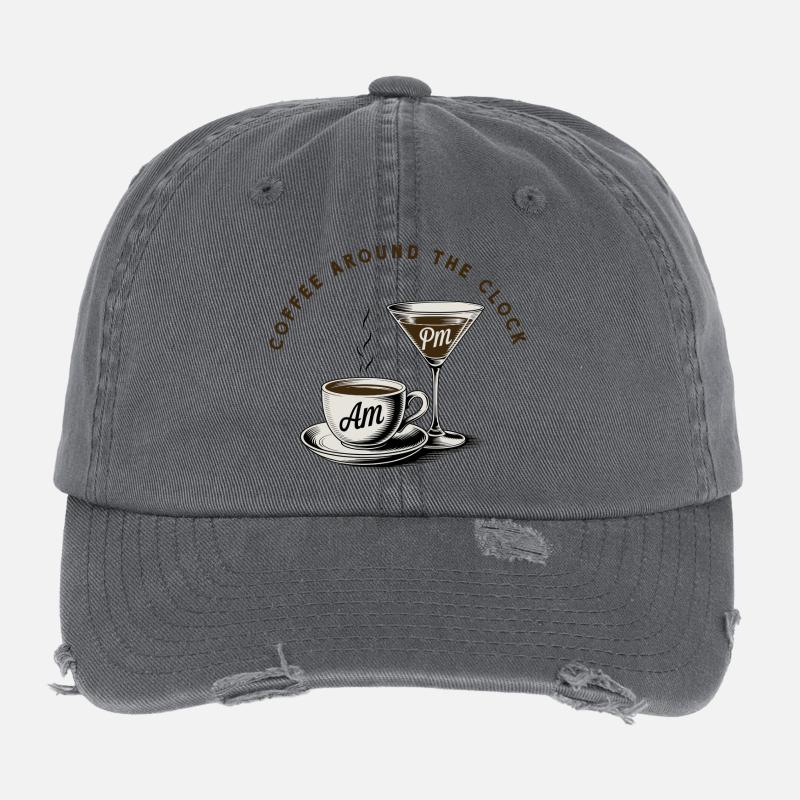 Kaffeepause, Coffee around the clock Flexfit Vintage Destroyed Cap