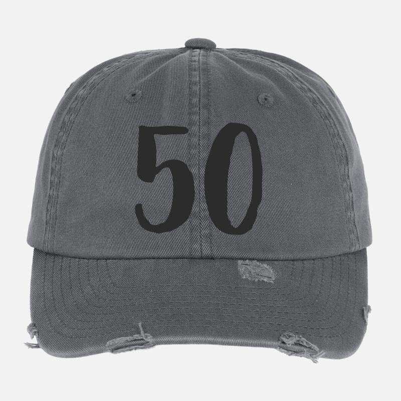 50 Hand Lettering Font Flexfit Vintage Destroyed Cap