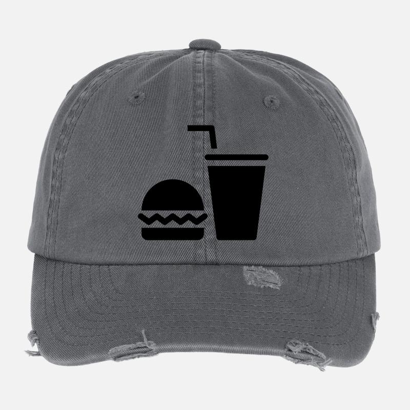 Restauration rapide, burgers, food trucks Casquette vintage effet usé Flexfit