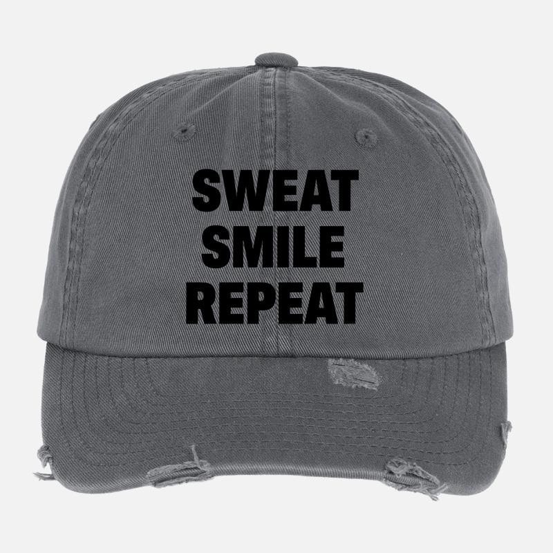 Sourire en sueur, répéter Casquette vintage effet usé Flexfit
