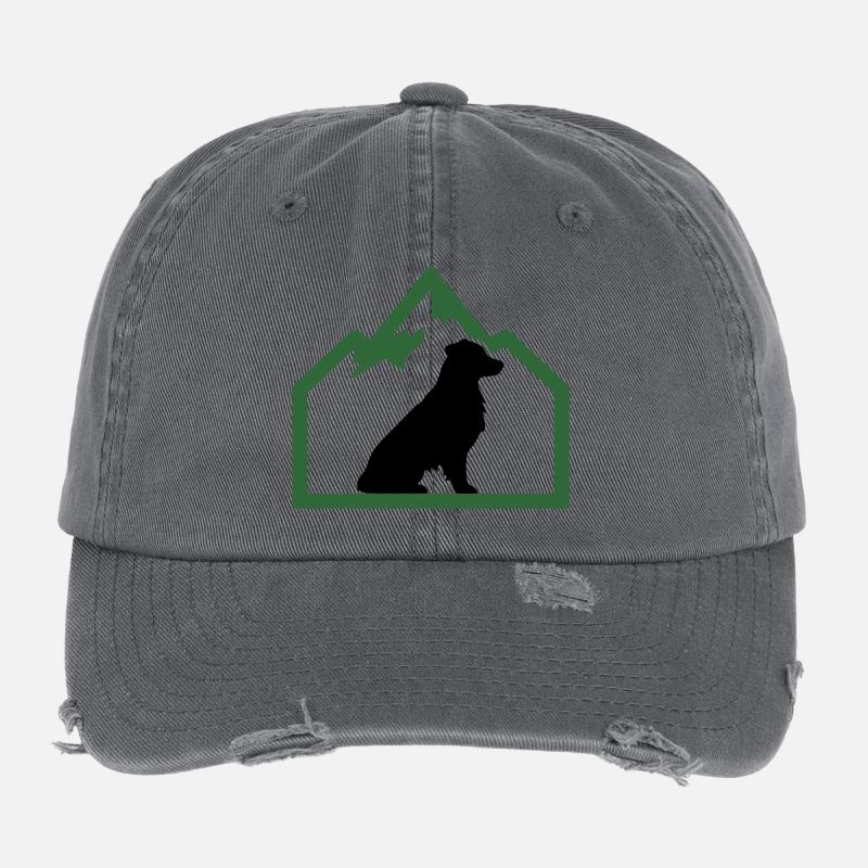 Dog Mountains Outdoor Crest Flexfit Vintage Destroyed Cap
