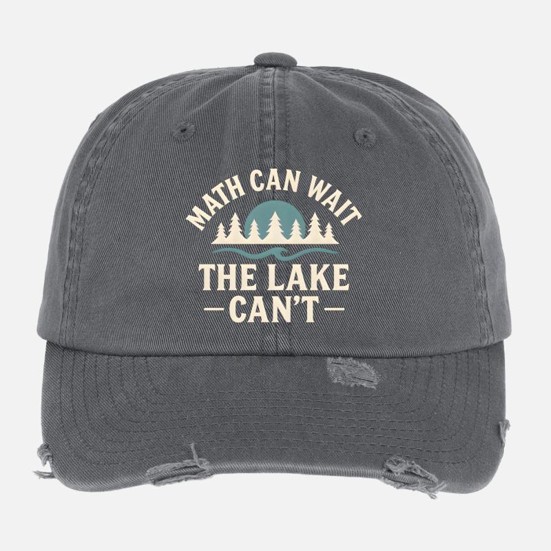 Der See kann es kaum erwarten - Flexfit Vintage Destroyed Cap - Dunkelgrau