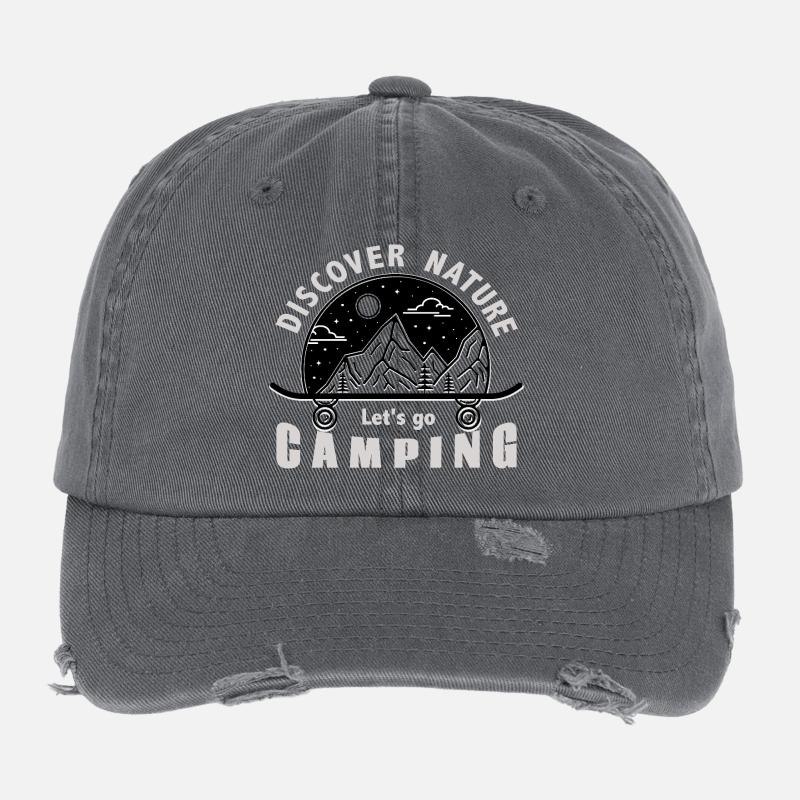 Allons camper ! Casquette vintage effet usé Flexfit