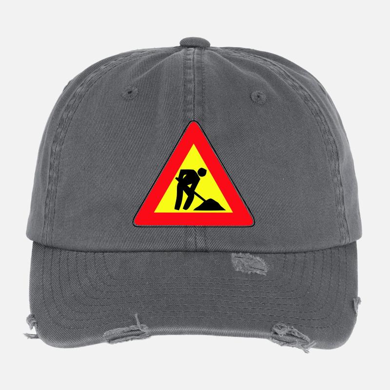 men at work Flexfit Vintage Destroyed Cap