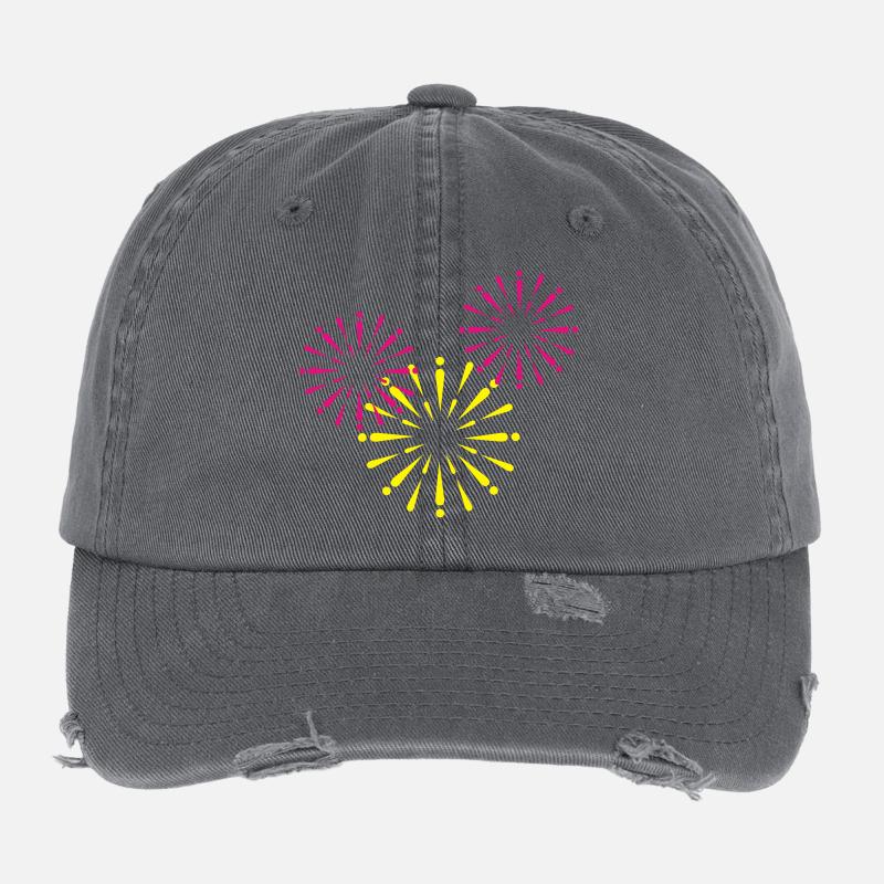 Feux d'artifice Casquette vintage effet usé Flexfit
