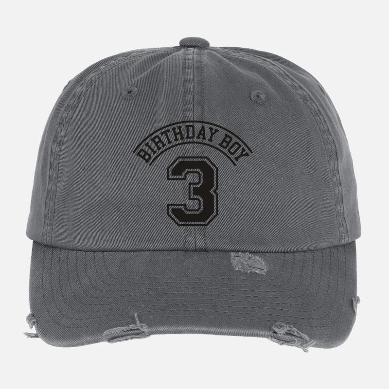 Garçon d'anniversaire 3 années Casquette vintage effet usé Flexfit