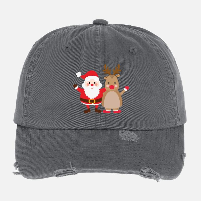 rudolph santa Flexfit Vintage Destroyed Cap