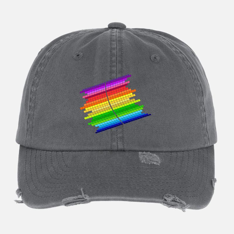 RainBow Equalizer Casquette vintage effet usé Flexfit