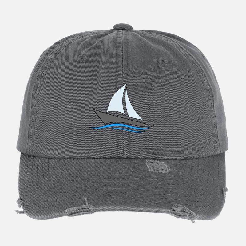 Ship on the high seas Flexfit Vintage Destroyed Cap