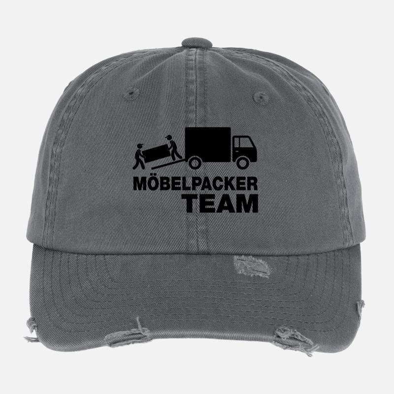 Möbelpacker_v2 - Flexfit Vintage Destroyed Cap - Dunkelgrau
