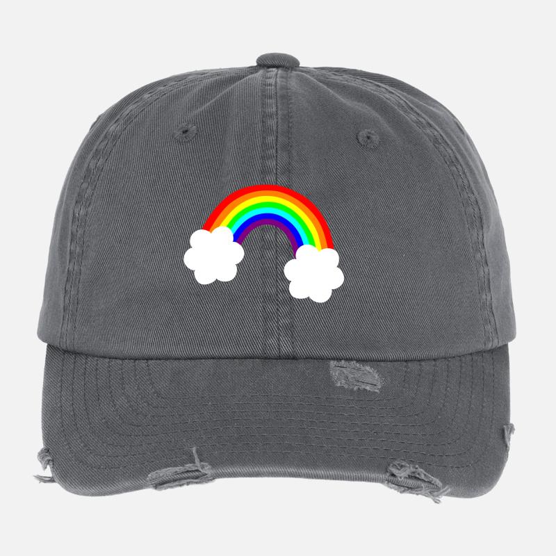 arc en ciel Casquette vintage effet usé Flexfit