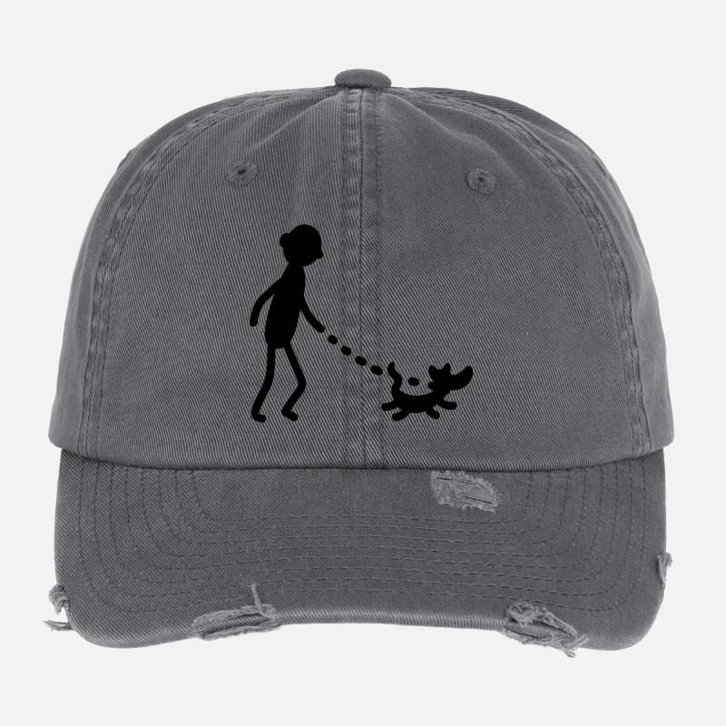 Gassi gehen Hund Flexfit Vintage Destroyed Cap