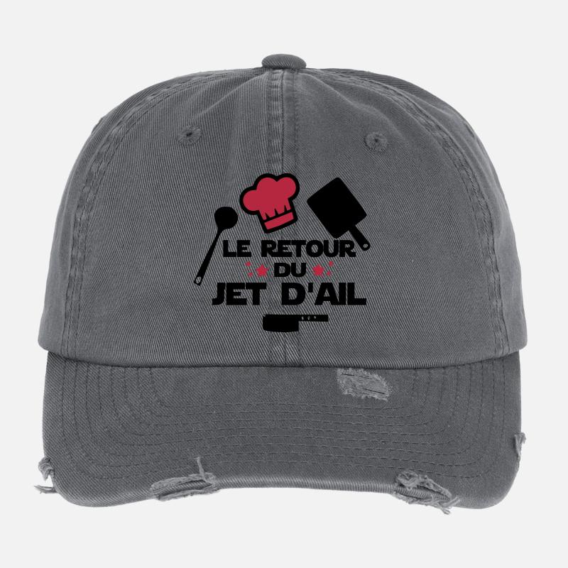 le retour du jet d'ail,citations,chef,cuisine Casquette vintage effet usé Flexfit