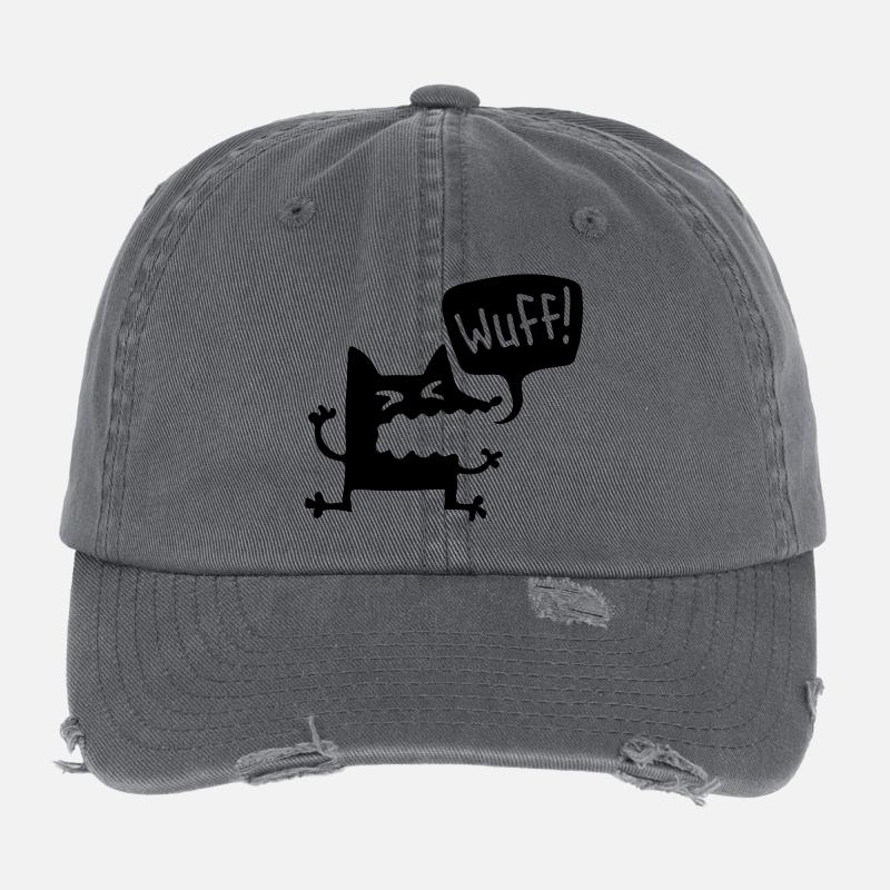 wuff - Hund Flexfit Vintage Destroyed Cap