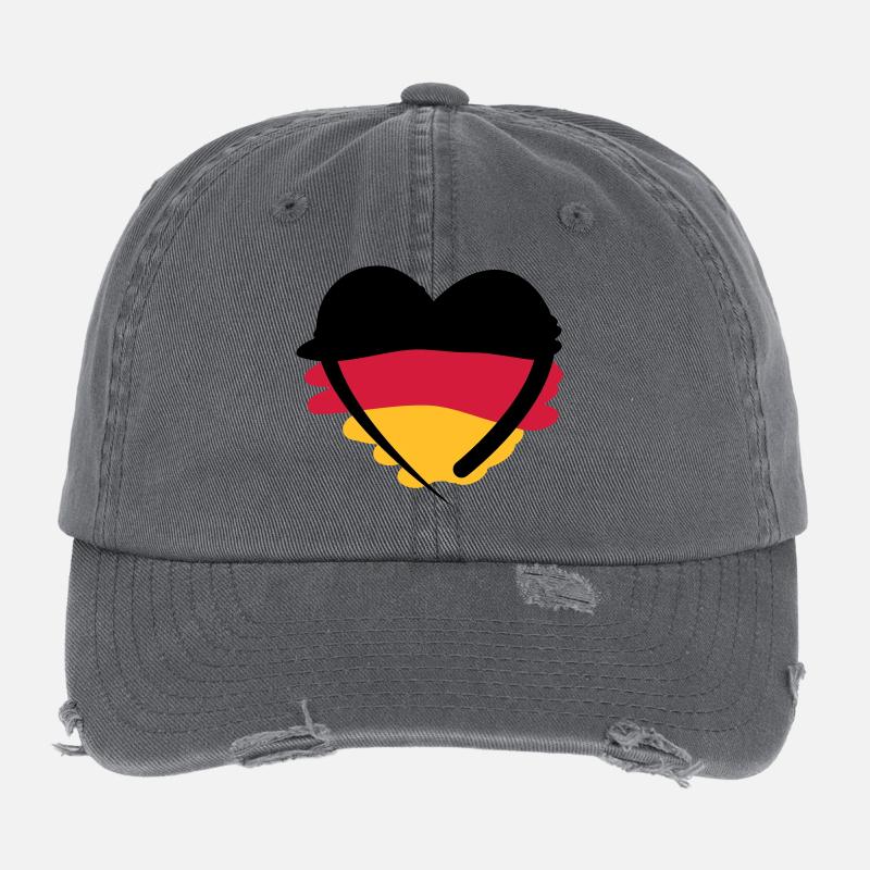 Le coeur de Allemagne Casquette vintage effet usé Flexfit