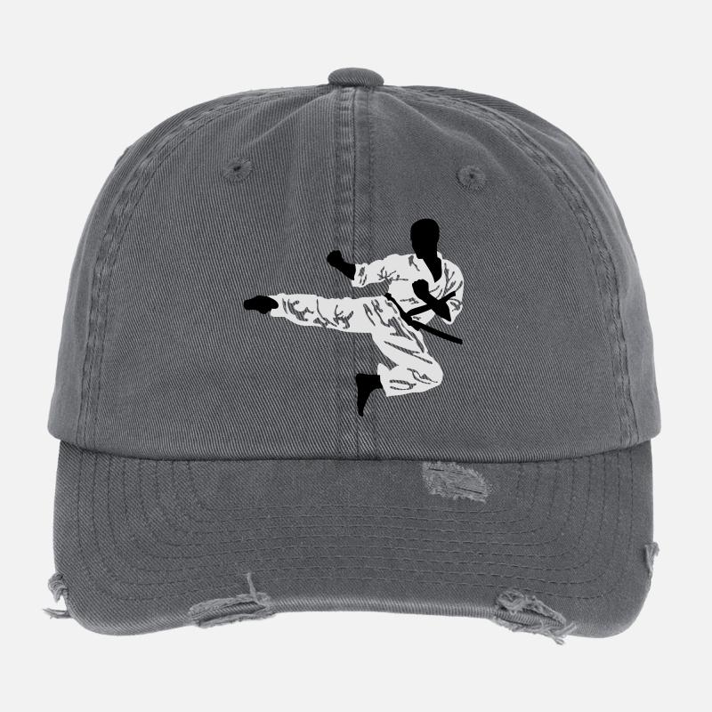 karate_3 Flexfit Vintage Destroyed Cap
