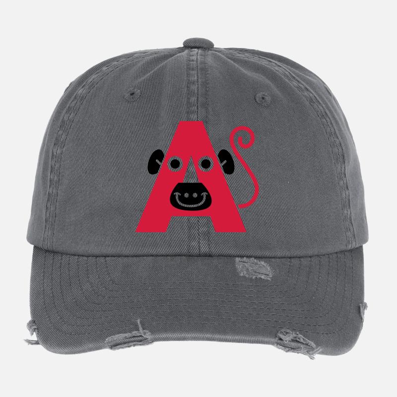 lettre d'un Casquette vintage effet usé Flexfit