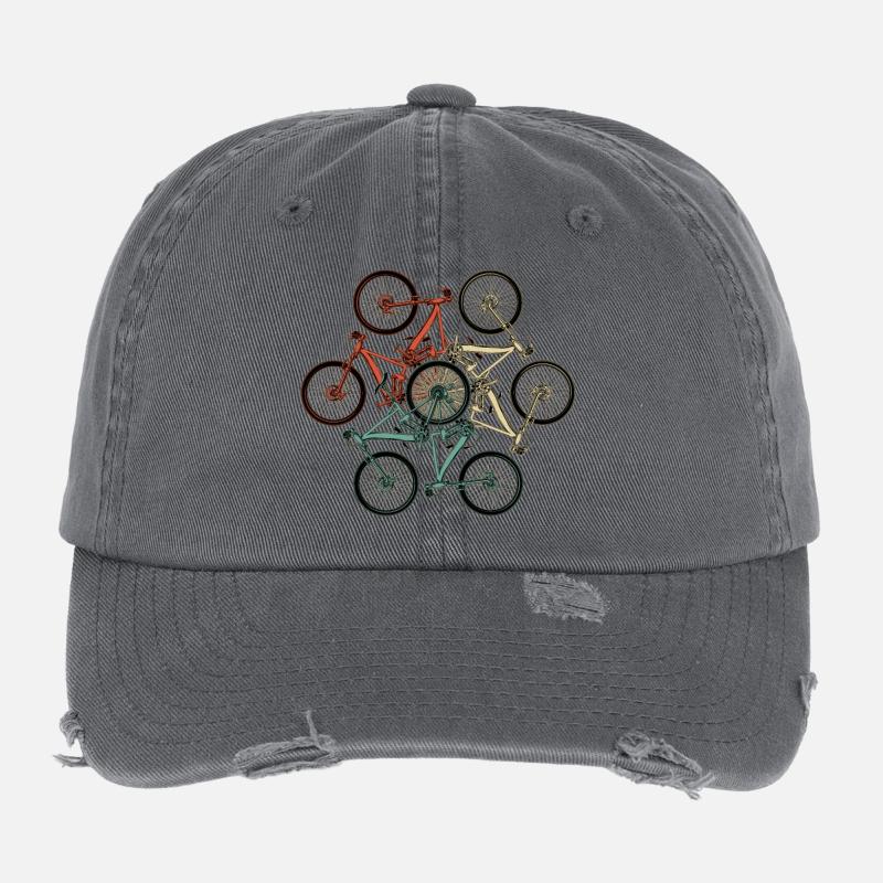Bike Stack Collage Casquette vintage effet usé Flexfit