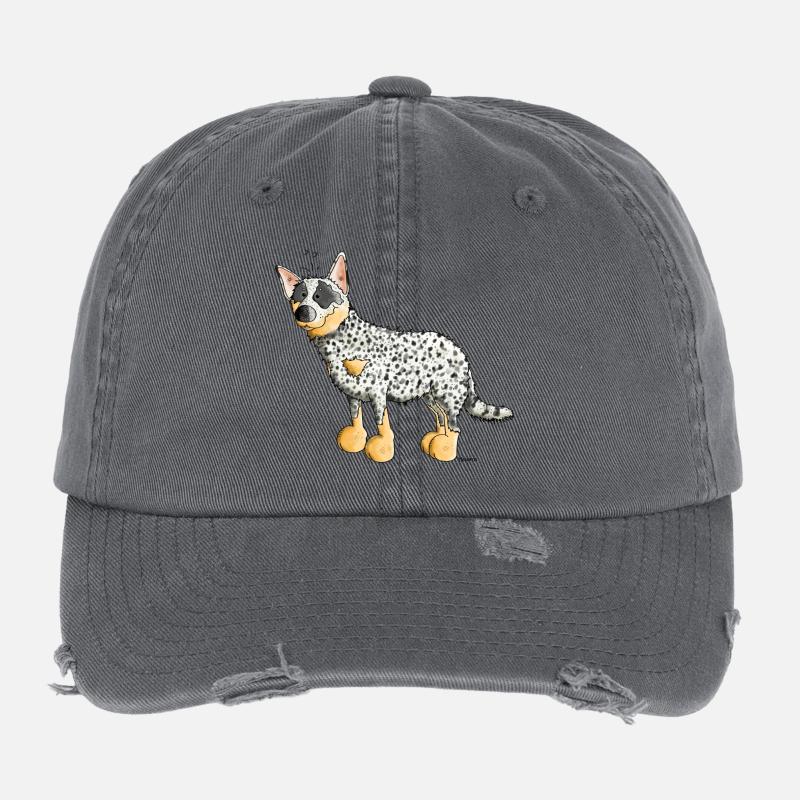 Drôle Bouvier Australien - Australian Cattle Dog Casquette vintage effet usé Flexfit
