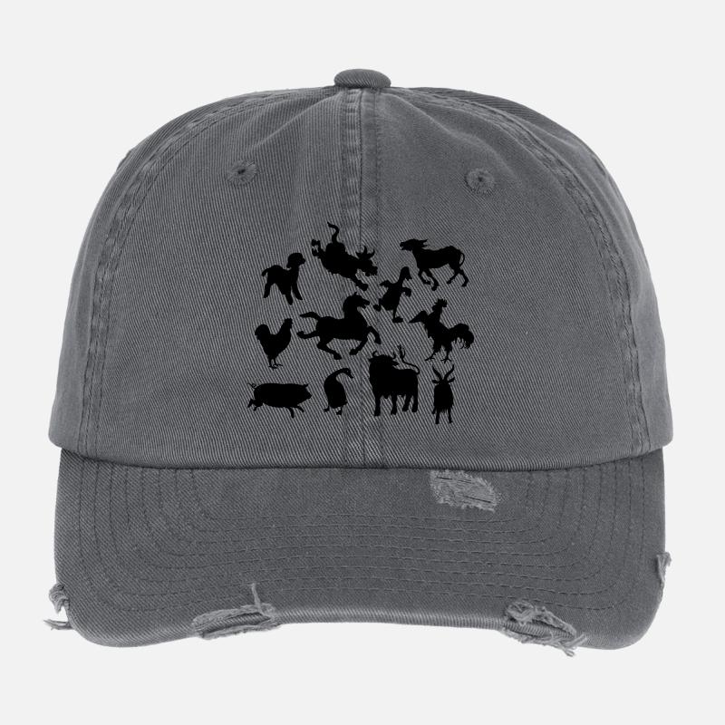 Farm animals Flexfit Vintage Destroyed Cap