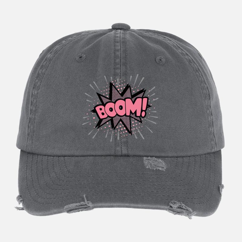 Boom rosa Flexfit Vintage Destroyed Cap