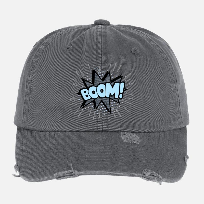 Boom blau Flexfit Vintage Destroyed Cap