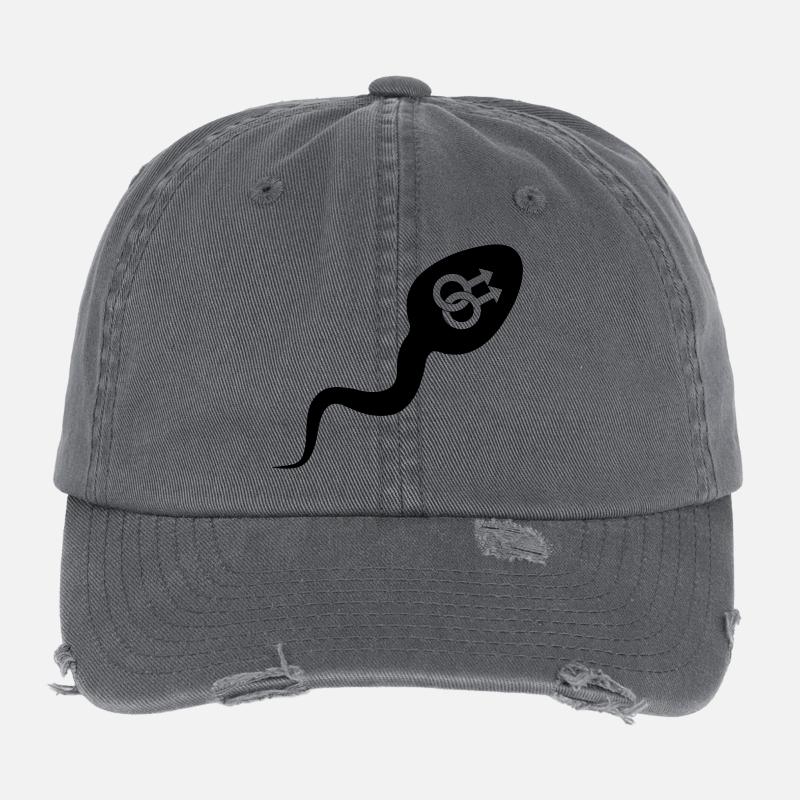 Sperm sperm homosexual Flexfit Vintage Destroyed Cap