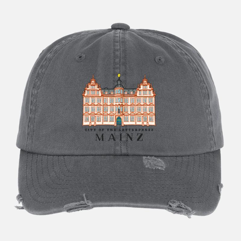 Mainz, Stadt des Buchdrucks, Deutschland Flexfit Vintage Destroyed Cap