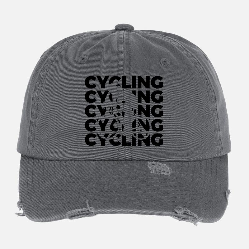 Funny cyclist Flexfit Vintage Destroyed Cap