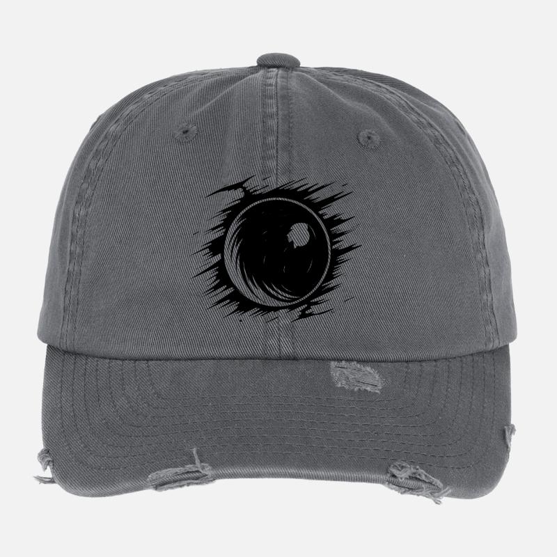 Skizze Bowlingkugel Flexfit Vintage Destroyed Cap