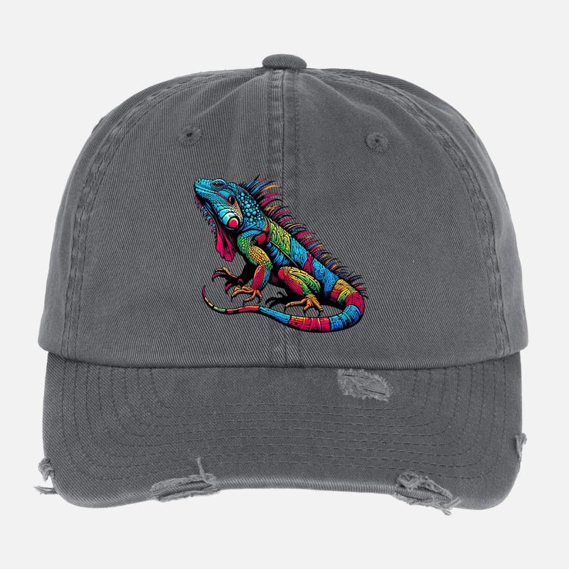Iguane Casquette vintage effet usé Flexfit