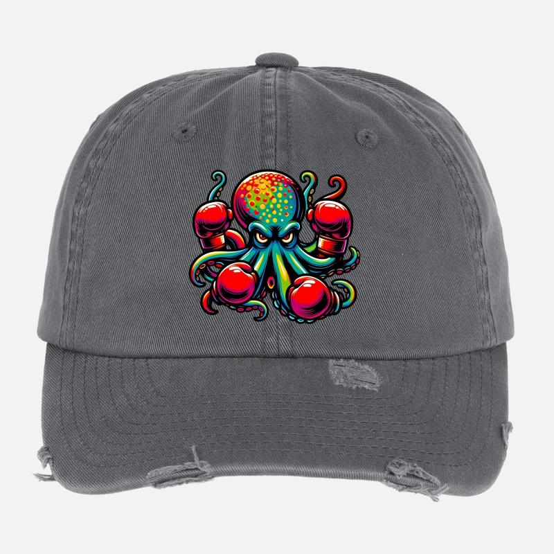 Pieuvre Casquette vintage effet usé Flexfit