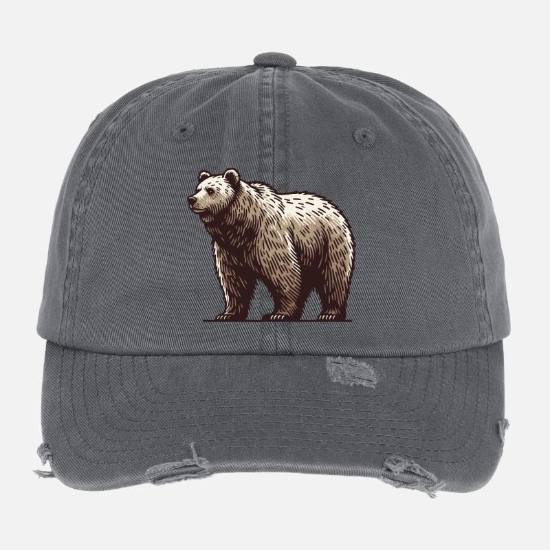 Grizzly Casquette vintage effet usé Flexfit