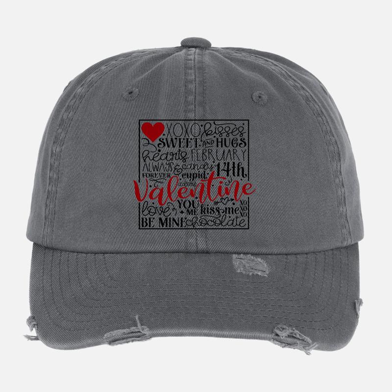 Saint-Valentin Casquette vintage effet usé Flexfit